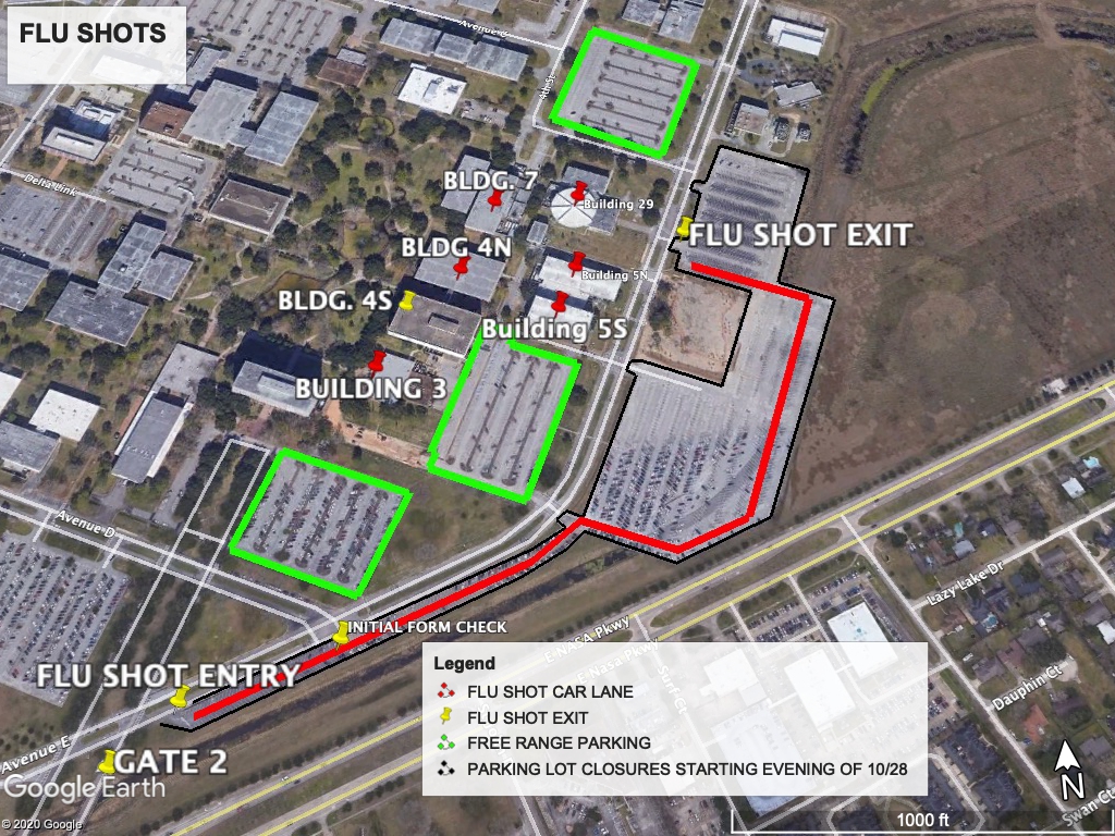 Drive-thru flu shot outreach map